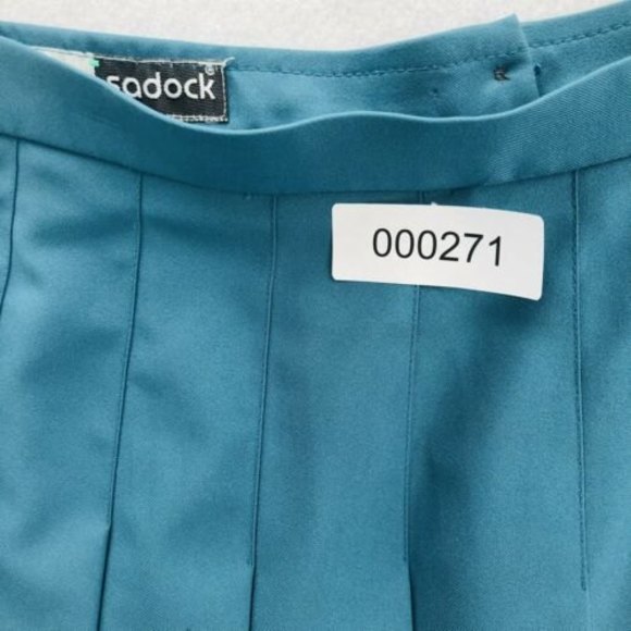 Vintage Jamie Sadock Sz 14 Pleated Mini Skirt Teal Tennis Athletic Studs Taiwan - Picture 9 of 9
